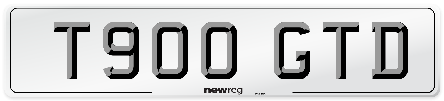 T900 GTD Number Plate from New Reg
